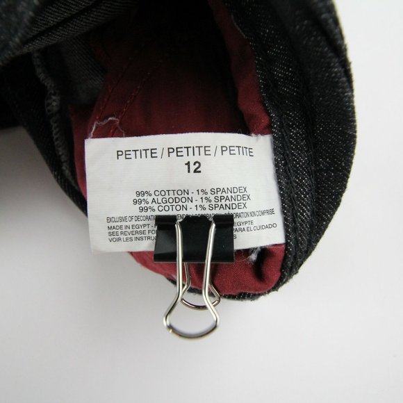 Jeanstar Womens Straight Jeans Black Denim Size 12 - Picture 10 of 12